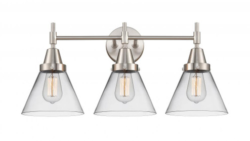 Cone - 3 Light - 26 inch - Satin Nickel - Bath Vanity Light (3442|447-3W-SN-G42-LED)