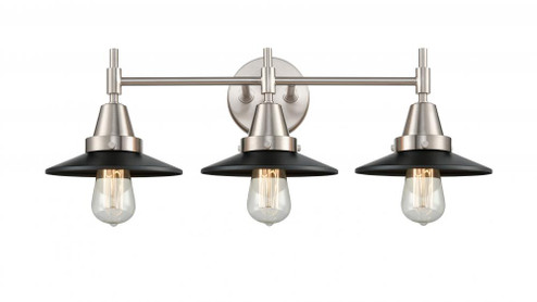 Railroad - 3 Light - 26 inch - Satin Nickel - Bath Vanity Light (3442|447-3W-SN-M6-BK)