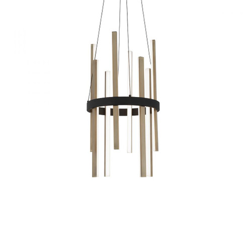 HARMONIX 14IN ROUND FOYER PENDANT 3000K (3612|PD-87914-BK/AB)