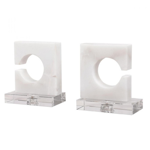 Uttermost Clarin White & Gray Bookends, S/2 (85|17864)