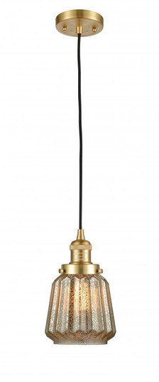 Chatham - 1 Light - 7 inch - Satin Gold - Cord hung - Mini Pendant (3442|201C-SG-G146-LED)