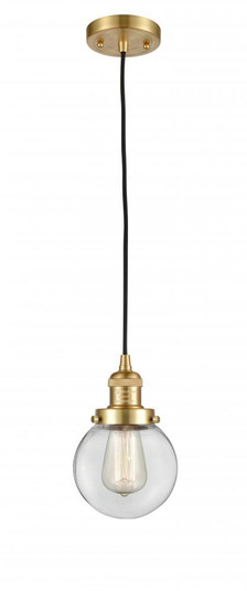 Beacon - 1 Light - 6 inch - Satin Gold - Cord hung - Mini Pendant (3442|201C-SG-G202-6-LED)