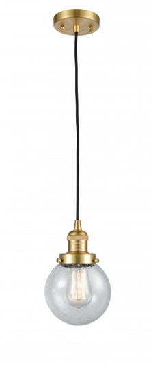 Beacon - 1 Light - 6 inch - Satin Gold - Cord hung - Mini Pendant (3442|201C-SG-G204-6)
