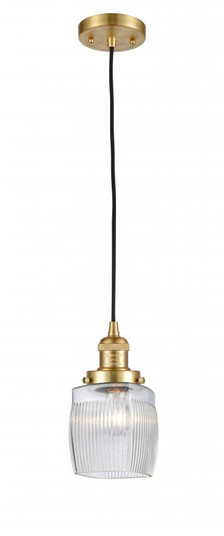 Colton - 1 Light - 6 inch - Satin Gold - Cord hung - Mini Pendant (3442|201C-SG-G302-LED)