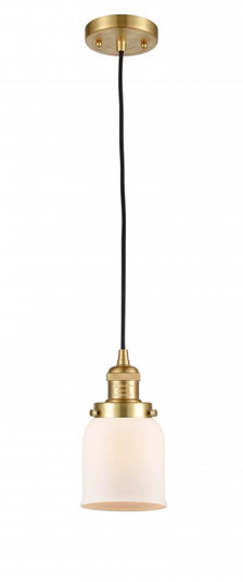 Bell - 1 Light - 5 inch - Satin Gold - Cord hung - Mini Pendant (3442|201C-SG-G51-LED)