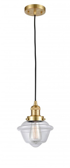 Oxford - 1 Light - 7 inch - Satin Gold - Cord hung - Mini Pendant (3442|201C-SG-G532-LED)