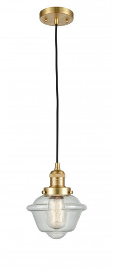 Oxford - 1 Light - 7 inch - Satin Gold - Cord hung - Mini Pendant (3442|201C-SG-G534)