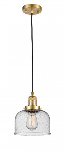 Bell - 1 Light - 8 inch - Satin Gold - Cord hung - Mini Pendant (3442|201C-SG-G74)