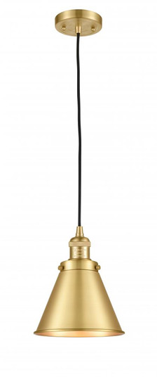 Appalachian - 1 Light - 8 inch - Satin Gold - Cord hung - Mini Pendant (3442|201C-SG-M13-SG-LED)