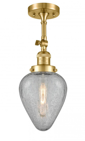 Geneseo - 1 Light - 7 inch - Satin Gold - Adjustable Semi-Flush Mount (3442|201F-SG-G165-LED)