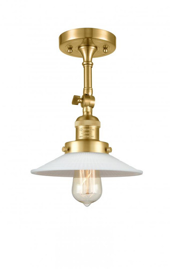 Halophane - 1 Light - 9 inch - Satin Gold - Adjustable Semi-Flush Mount (3442|201F-SG-G1-LED)