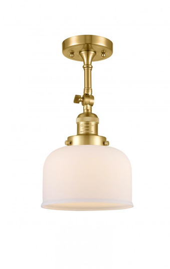 Bell - 1 Light - 8 inch - Satin Gold - Adjustable Semi-Flush Mount (3442|201F-SG-G71)