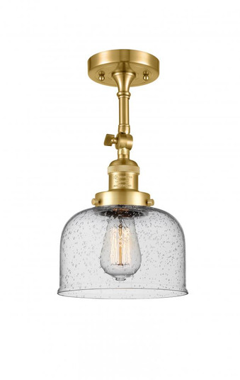 Bell - 1 Light - 8 inch - Satin Gold - Adjustable Semi-Flush Mount (3442|201F-SG-G74-LED)