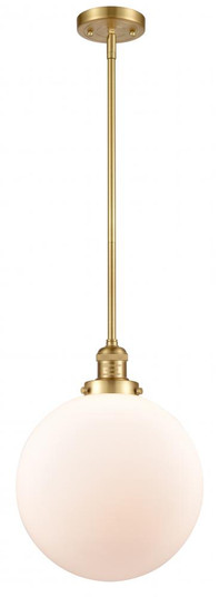 Beacon - 1 Light - 12 inch - Satin Gold - Stem Hung - Mini Pendant (3442|201S-SG-G201-12)