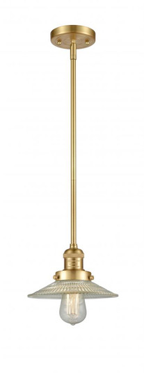 Halophane - 1 Light - 9 inch - Satin Gold - Stem Hung - Mini Pendant (3442|201S-SG-G2-LED)