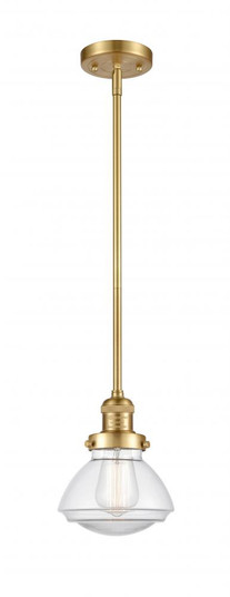 Olean - 1 Light - 7 inch - Satin Gold - Stem Hung - Mini Pendant (3442|201S-SG-G322-LED)
