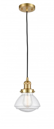 Olean - 1 Light - 7 inch - Satin Gold - Stem Hung - Mini Pendant (3442|201S-SG-G324-LED)