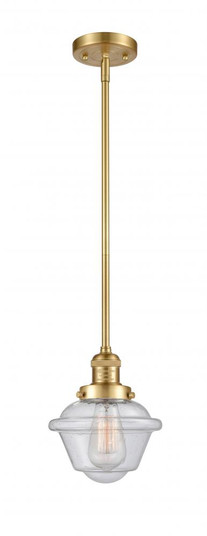 Oxford - 1 Light - 8 inch - Satin Gold - Stem Hung - Mini Pendant (3442|201S-SG-G534-LED)