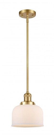 Bell - 1 Light - 8 inch - Satin Gold - Stem Hung - Mini Pendant (3442|201S-SG-G71)