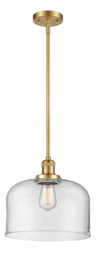 Bell - 1 Light - 12 inch - Satin Gold - Stem Hung - Mini Pendant (3442|201S-SG-G72-L)
