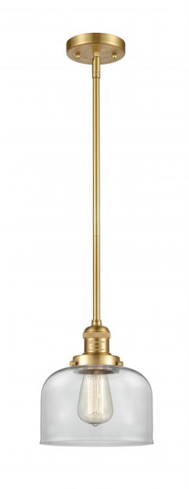 Bell - 1 Light - 8 inch - Satin Gold - Stem Hung - Mini Pendant (3442|201S-SG-G72-LED)