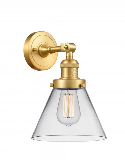 Cone - 1 Light - 8 inch - Satin Gold - Adjustable Sconce (3442|203-SG-G42-LED)