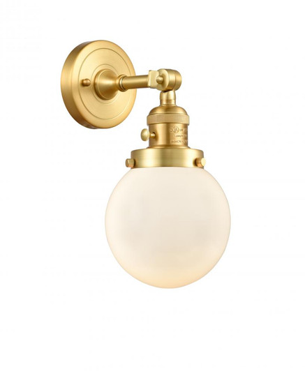 Beacon - 1 Light - 6 inch - Satin Gold - Adjustable Sconce (3442|203SW-SG-G201-6)
