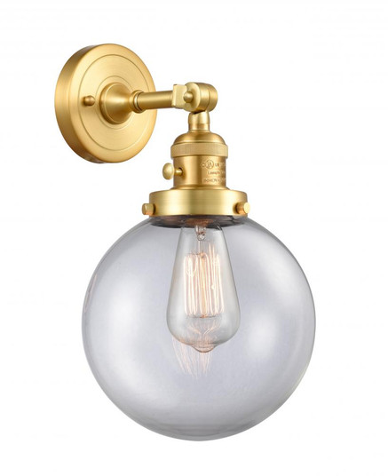 Beacon - 1 Light - 8 inch - Satin Gold - Adjustable Sconce (3442|203SW-SG-G202-8)