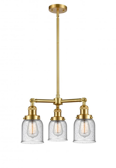 Bell - 3 Light - 19 inch - Satin Gold - Stem Hung - Chandelier (3442|207-SG-G54-LED)