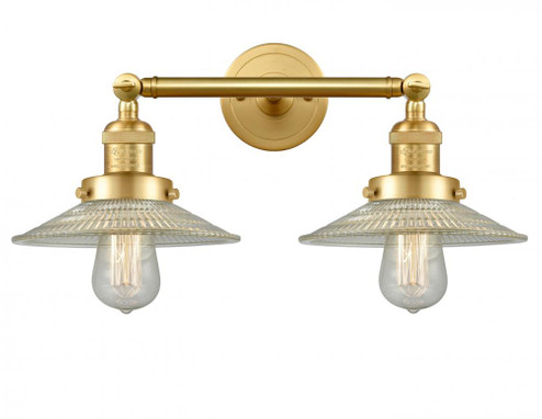 Halophane - 2 Light - 18 inch - Satin Gold - Adjustable Bath Vanity Light (3442|208-SG-G2-LED)