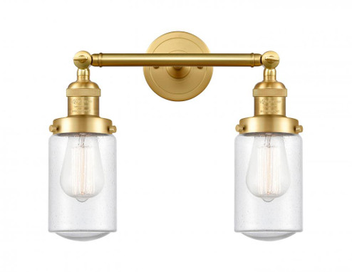 Dover - 2 Light - 14 inch - Satin Gold - Adjustable Bath Vanity Light (3442|208-SG-G314-LED)