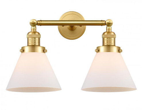 Cone - 2 Light - 18 inch - Satin Gold - Adjustable Bath Vanity Light (3442|208-SG-G41-LED)