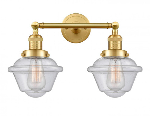 Oxford - 2 Light - 17 inch - Satin Gold - Adjustable Bath Vanity Light (3442|208-SG-G534-LED)