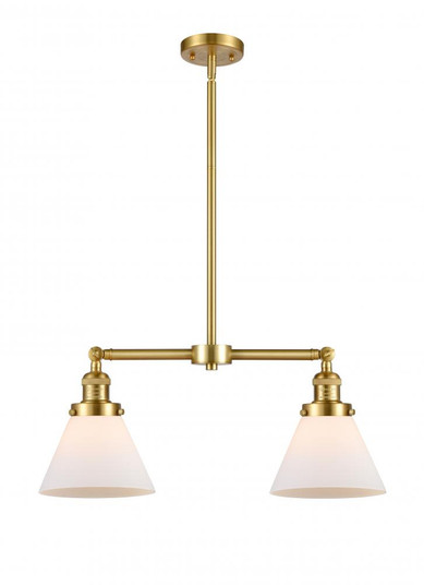 Cone - 2 Light - 21 inch - Satin Gold - Stem Hung - Adjustable Island Light (3442|209-SG-G41)