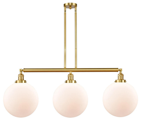 Beacon - 3 Light - 44 inch - Satin Gold - Stem Hung - Adjustable Island Light (3442|213-SG-G201-12)