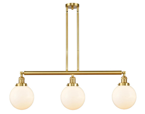 Beacon - 3 Light - 41 inch - Satin Gold - Stem Hung - Adjustable Island Light (3442|213-SG-G201-8)