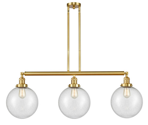 Beacon - 3 Light - 42 inch - Satin Gold - Stem Hung - Adjustable Island Light (3442|213-SG-G204-10)