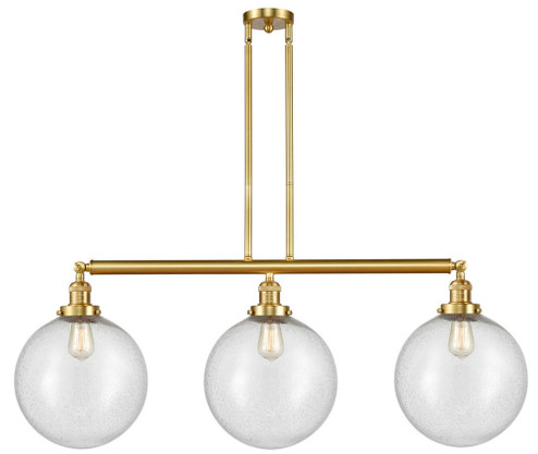 Beacon - 3 Light - 44 inch - Satin Gold - Stem Hung - Adjustable Island Light (3442|213-SG-G204-12)