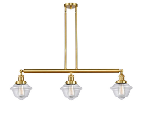 Oxford - 3 Light - 40 inch - Satin Gold - Stem Hung - Adjustable Island Light (3442|213-SG-G532-LED)