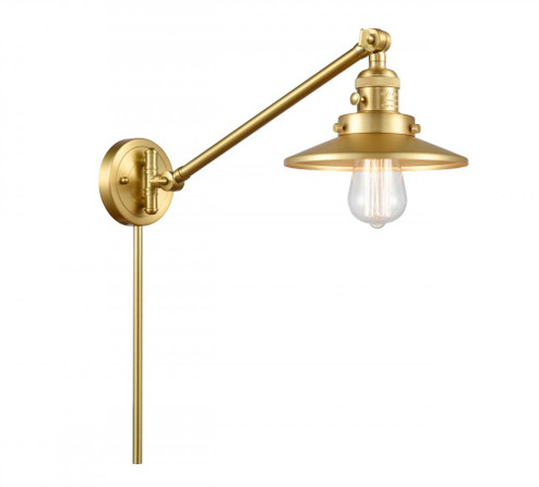 Railroad - 1 Light - 8 inch - Satin Gold -Adjustable Swing Arm (3442|237-SG-M4-SG)
