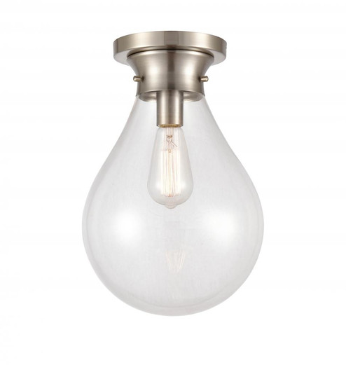 Genesis - 1 Light - 10 inch - Satin Nickel - Flush Mount (3442|414-1F-SN-10CL-LED)