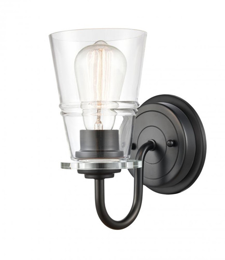 Scarlett - 1 Light - 5 inch - Matte Black - Bath Vanity Light (3442|421-1W-BK-CL)