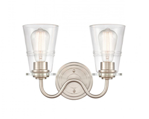 Scarlett - 2 Light - 14 inch - Satin Nickel - Bath Vanity Light (3442|421-2W-SN-CL)