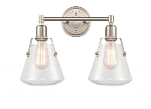 Luna - 2 Light - 18 inch - Satin Nickel - Bath Vanity Light (3442|422-2W-SN-7CL)