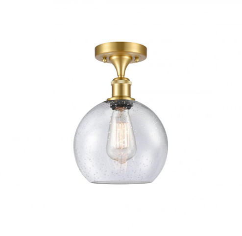 Athens - 1 Light - 8 inch - Satin Gold - Semi-Flush Mount (3442|516-1C-SG-G124)