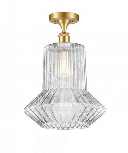 Springwater - 1 Light - 12 inch - Satin Gold - Semi-Flush Mount (3442|516-1C-SG-G212)