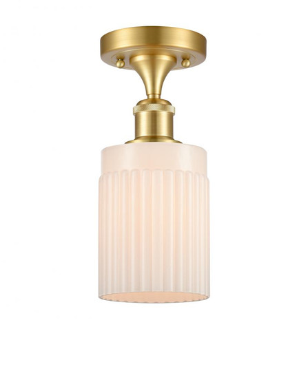 Hadley - 1 Light - 5 inch - Satin Gold - Semi-Flush Mount (3442|516-1C-SG-G341-LED)