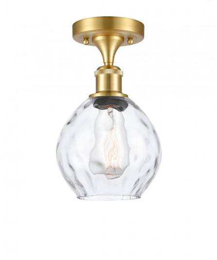 Waverly - 1 Light - 6 inch - Satin Gold - Semi-Flush Mount (3442|516-1C-SG-G362-LED)