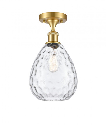 Waverly - 1 Light - 8 inch - Satin Gold - Semi-Flush Mount (3442|516-1C-SG-G372)