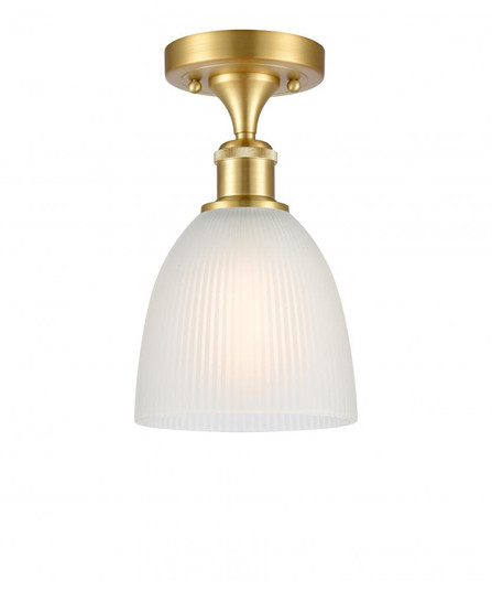 Castile - 1 Light - 6 inch - Satin Gold - Semi-Flush Mount (3442|516-1C-SG-G381-LED)